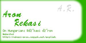 aron rekasi business card